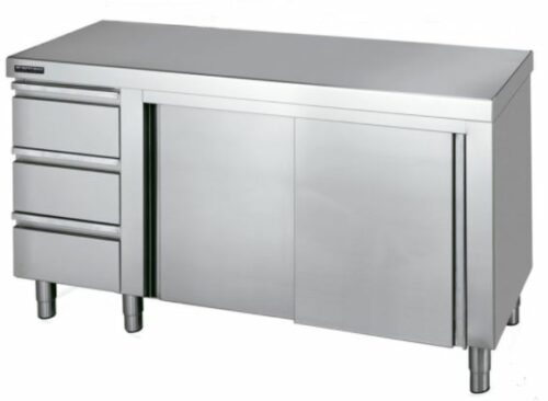 Mueble Con Cajones Izquierdo Y Puertas Correderas Con Encimera Central Gama 600 F0071016 Distform