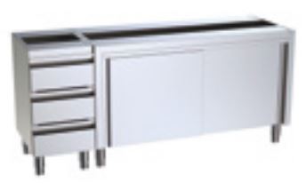 Mueble Con Cajones Izquierdo Y Puertas Correderas Sin Encimera Gama 600 F0083014 Distform