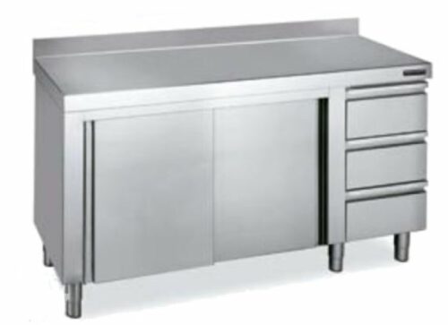 Mueble Con Cajones Derecha Y Puertas Correderas Con Encimera Mural Gama 600 F0071101 Distform