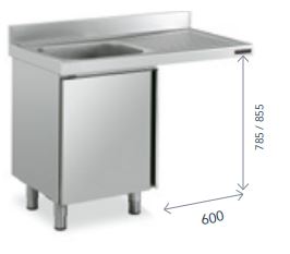 Muebles Fregaderos Con Puertas Batientes Y Espacio Para Lavavajillas Gama 600 FP9126LI Distform