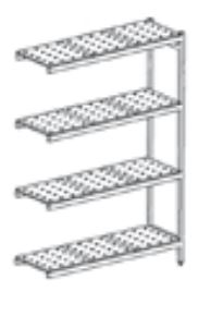 Estantería de Pie Inoxidable Angulares Fondo 500 Altura 1800 KIT02340 Distform