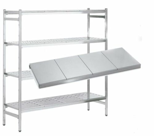 Estantería De Pie Inox Lineal Lisa. Altura 1800. Largo 3520-4420 Distform