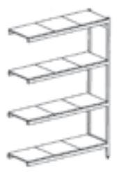 Estantería De Pie Inoxidable Angular Fondo 400 Altura 1800 De 5 Niveles KIT02511 Distform