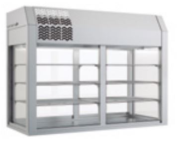Vitrina Refrigerada De 3 Niveles Con Puertas Abatibles Con Base Aislada 6 GN S1001012 Distform