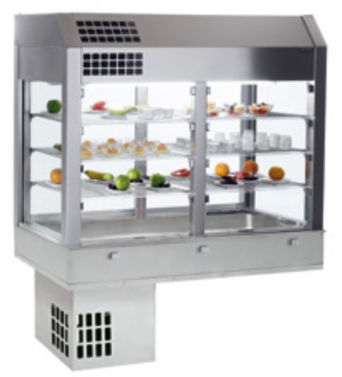 Vitrina Refrigerada De 3 Niveles Con Cuba Fría Estatica Y Puertas Abatibles 6 GN F1101003 Distform