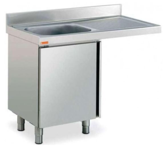 Fregadero Gama 500 Con Bastidor, Puertas Y Espacio Para Lavavasos FBPLD513 Distform