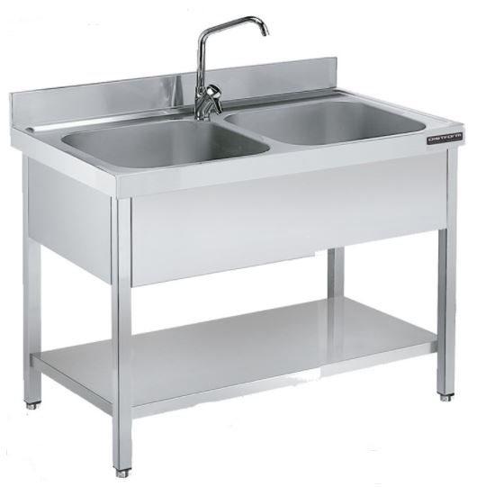 Fregadero Gama 600 Con Bastidor Y Estante FB2E6130 Distform