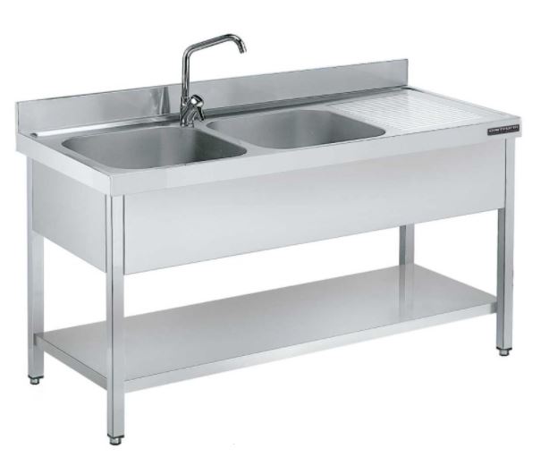 Fregadero Gama 600 Con Bastidor Y Estante FBDE6142 Distform