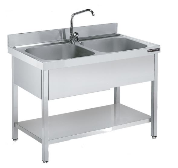 Fregadero Gama 700 Con Bastidor Y Estante FB2E7120 Distform