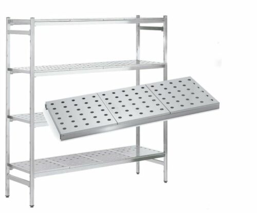 Estantería De Pie Inoxidable Lineal Altura 1800 Fondo 500 De 5 Niveles KIT01095 Distform