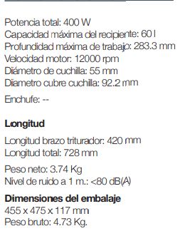 Triturador XM-33 Sammic - Imagen 3
