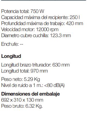 Triturador XM-72 Sammic - Imagen 3