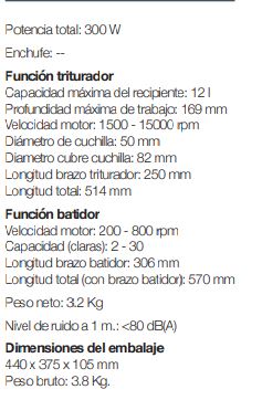 Triturador Y Batidor MB-21 Sammic - Imagen 3