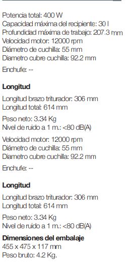Triturador XM-31 Sammic - Imagen 3