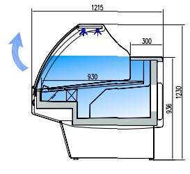 Vitrina Expositora Modular Serie 12 Cristal Elevable, Con y Sin Reserva CVE-12-30-C-TF Coreco - Imagen 2