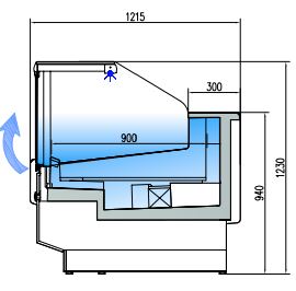 Vitrina Expositora Modular Serie 12 Cristal Elevable, Con y Sin Reserva CVES-12-13-RR-TF Coreco - Imagen 2