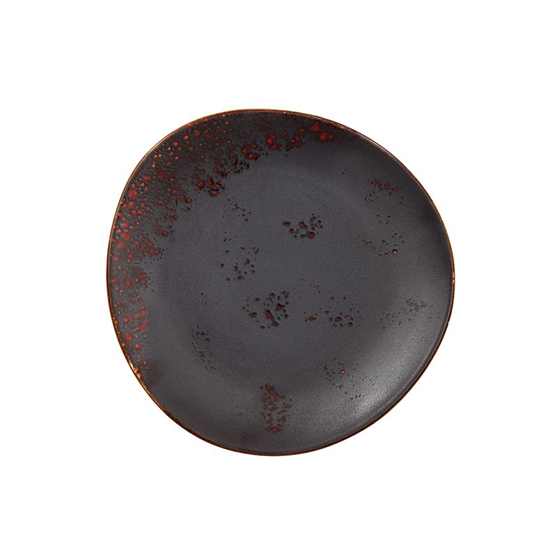 Plato Llano Irregular Oxidum Red 26,5 Cm Ø Qualität