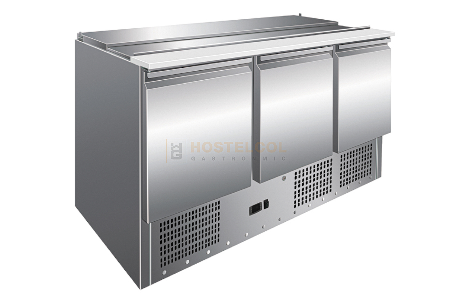 Mesa Ensaladera Refrigerada GN 1/1 - 400 Litros - 1365x700x860 (mm) 3xPuertas Ciegas