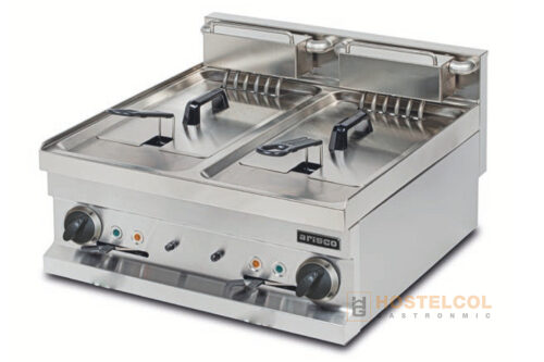 Freidora Eléctrica Doble 8+8 Litros con Grifo EF606 HX600 Arisco