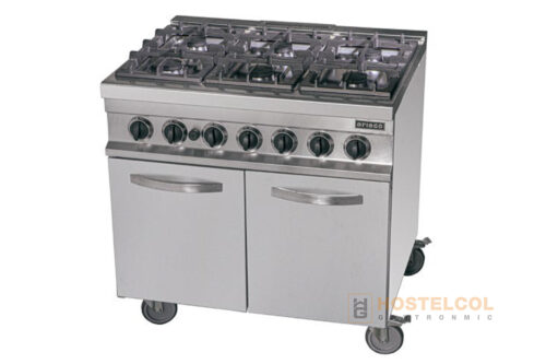 Cocina 6 Fuegos con Horno a Gas GN 2/1 GR763 HX700 Arisco