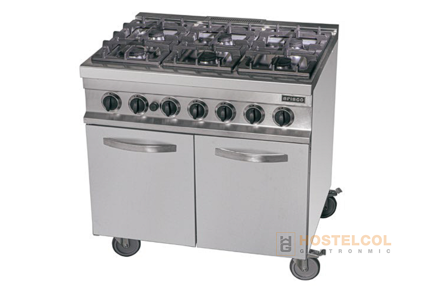Cocina 6 Fuegos con Horno a Gas GN 2/1 GR763 HX700 Arisco