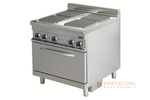 Cocina Eléctrica de 4 Placas con Horno GN 2/1 ER922 HX900 Arisco